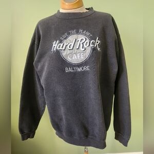 Hard Rock Cafe Dark Gray Crewneck Sweater